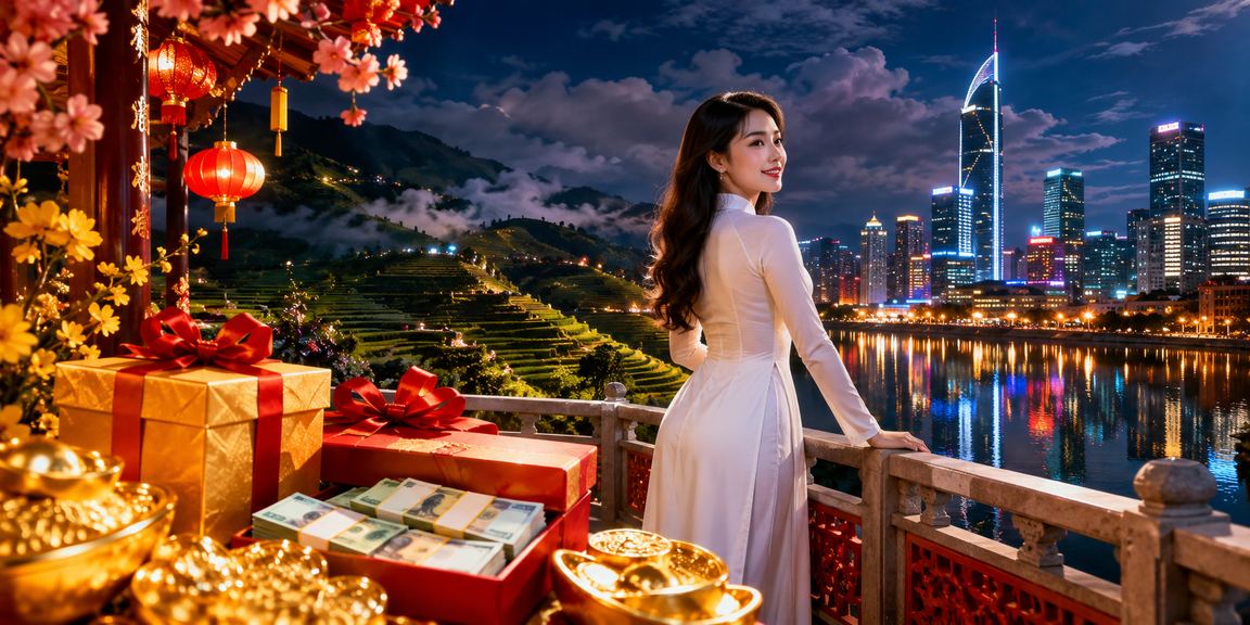 Người chơi thư giãn tại Sapa với trang phục áo dài truyền thống