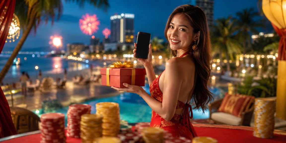 Không gian giải trí casino trực tuyến tại Việt Nam với màn hình hiển thị thông tin cược
